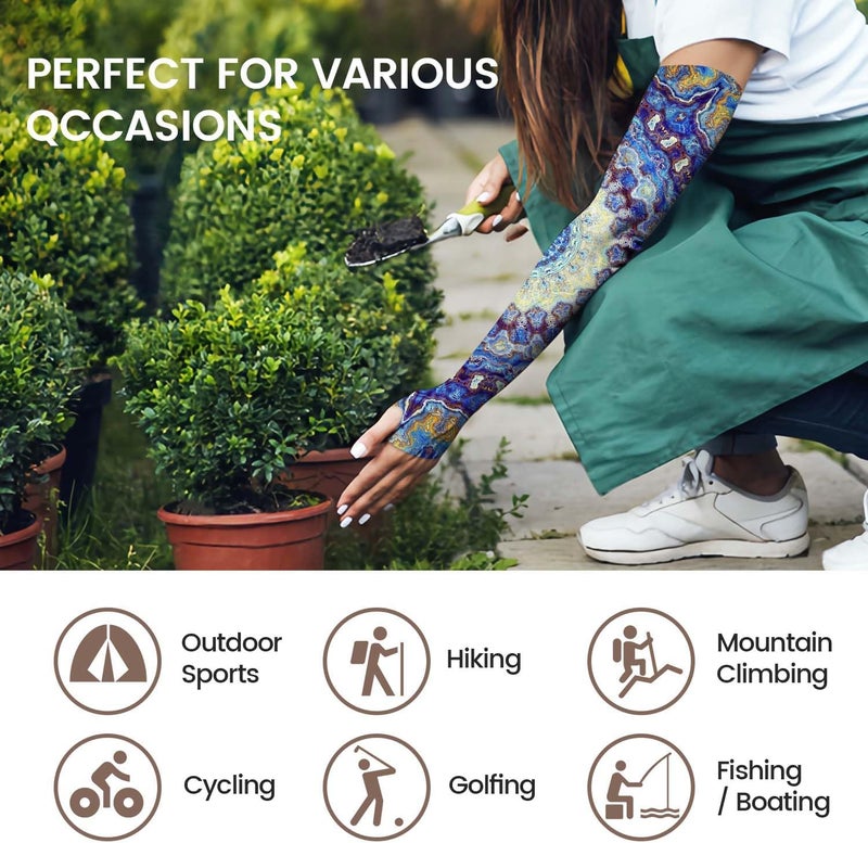 YPHCDO Store Gardening Sleeves Farm Sun Protection Arm Cooling Sleeves Thorn Proof Garden for Women Men with Thumb Hole - Image 4